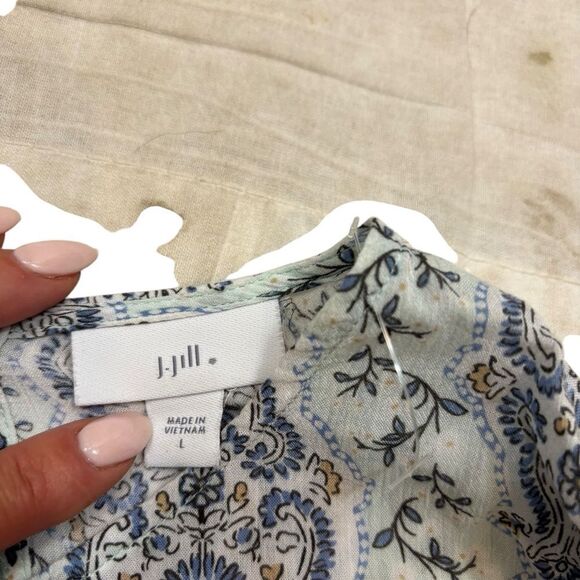 Ladies J. Jill Sea‎ Glass Mixed Print Tunic Top 3/4 Sleeves Size Large - Picture 8 of 11